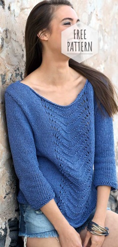 Obvious Neck Sweater Free Pattern