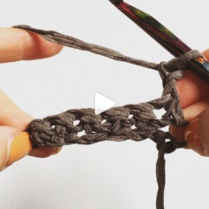 How to knit crochet treble stitch video tutorial