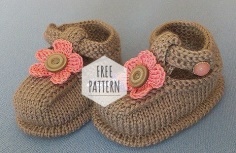 Knit cute booties shoes knitting 