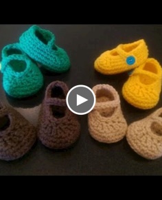 FREE Crochet Baby39;s 1st Mary Jane Booties