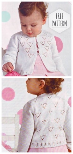 Knitted jacket for girls