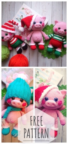 Christmas pigs knitting 