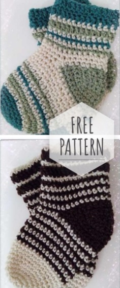 Socks Crochet Free Pattern