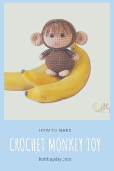 Crochet monkey toy 