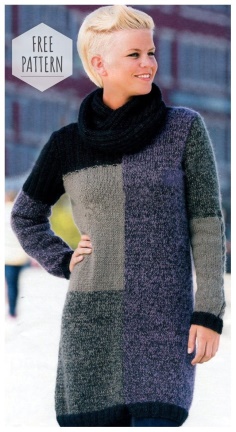 Multicolor tunic with needles free pattern