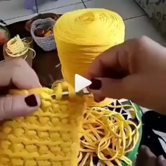 How to knit yellow basket stitch video tutorial