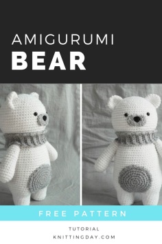 Amigurumi bear knit
