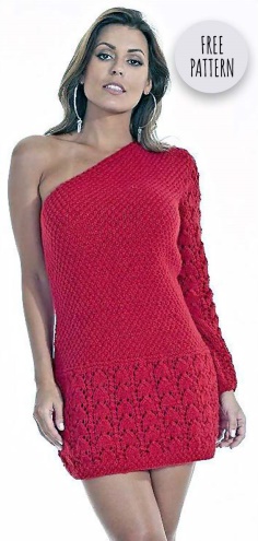 Crochet Red Dress Free Pattern