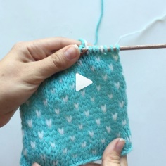 How to knit stranded colorwork stitch video tutorial