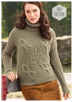 Sweater with inserts free pattern