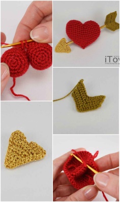 KNITTED MAGNET HEART FREE PATTERN