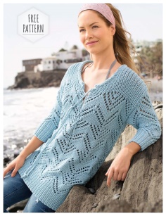 Long laced pullover with lacing 