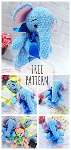 Plush elephant free pattern