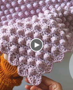 Crochet Bobble Stitch Blanket for Beginner 